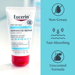 Kem dưỡng da tay  cho da khô Eucerin, Advanced Repair Hand Creme 70ml
