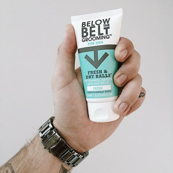 Kem dưỡng phụ khoa nam Below The Belt Grooming Fresh & Dry Balls 75ml - Bảo vệ khỏi mồ hôi, mùi hôi và nấm