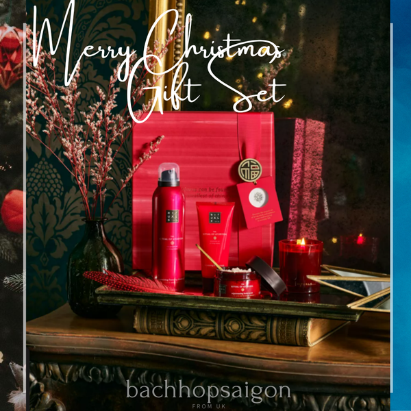 Gift set - bộ quà tặng cao cấp tắm dưỡng thể & Nến thơm The Rituals of Ayurveda