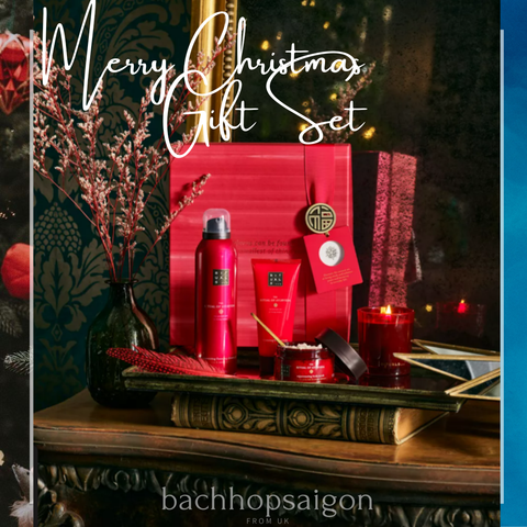 Gift set - bộ quà tặng cao cấp tắm dưỡng thể & Nến thơm The Rituals of Ayurveda