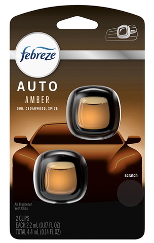 Tinh dầu Thơm xe Febreze Car Amber 2x2ml
