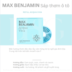 Sáp thơm ô tô Max Benjamin Acqua Viva Complete Car Fragrance