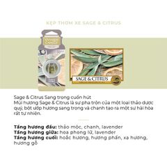 Kẹp cửa gió thơm xe hương Thảo Dược Sage & Citrus Yankee Candle