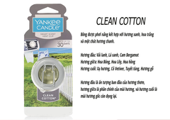 Kẹp cửa gió thơm xe  hương Cotton Clean Cotton Yankee Candle