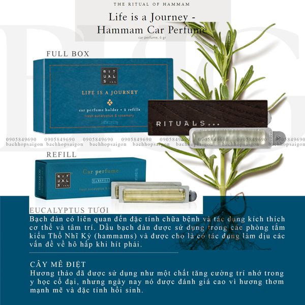 Refill Sáp thơm ô tô The Rituals of Hammam car perfume