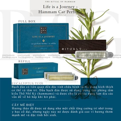 Refill Sáp thơm ô tô The Rituals of Hammam car perfume