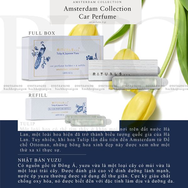 Sáp thơm ô tô The Rituals of Tulip AmsterdamCar Air freshener