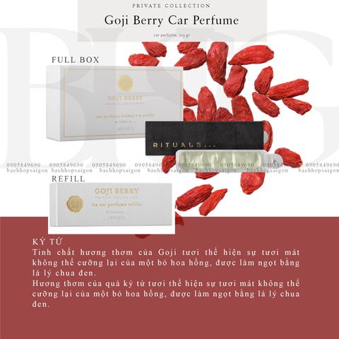 Refill Sáp thơm ô tô The Rituals of Goji Berry Car perfume
