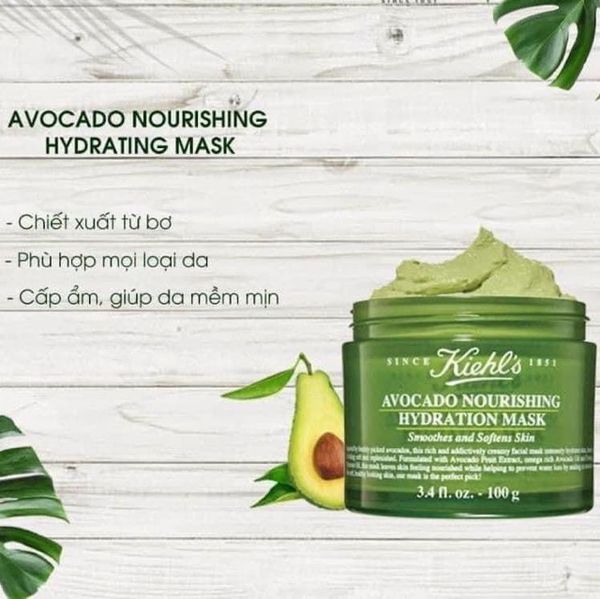 Mặt nạ bơ cấp ẩm Kiehl's  avocado nourishing hydration mask  size10g