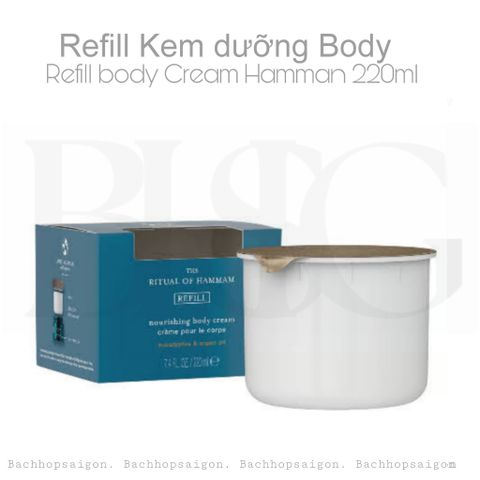 Set Kem dưỡng body The Rituals of Hammam Body cream 220ml và Refill