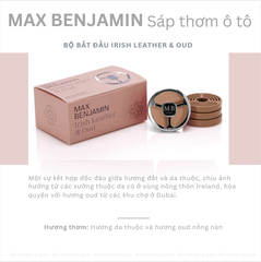 Sáp thơm ô tô Max Benjamin Irish Leather and Oud Complete Car Fragrance