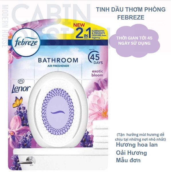 Tinh dầu khử mùi Toilet Febreze Lenor  Exotic Bloom 7.5ml