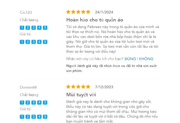 Tinh dầu khử mùi Toilet Febreze Mountain 7.5ml