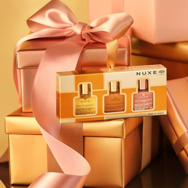 Gift set Dầu khô dưỡng da Nuxe Huile Prodigieuse the 3 Prodigieux Dry oil 10ml