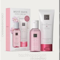 Set rửa tay khô và dưỡng ẩm the Rituals Hand hygiene set  Sakura