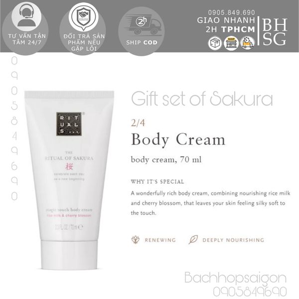 Gift Set - The Rituals of Sakura quà tặng sữa tắm dưỡng thể và bodymist
