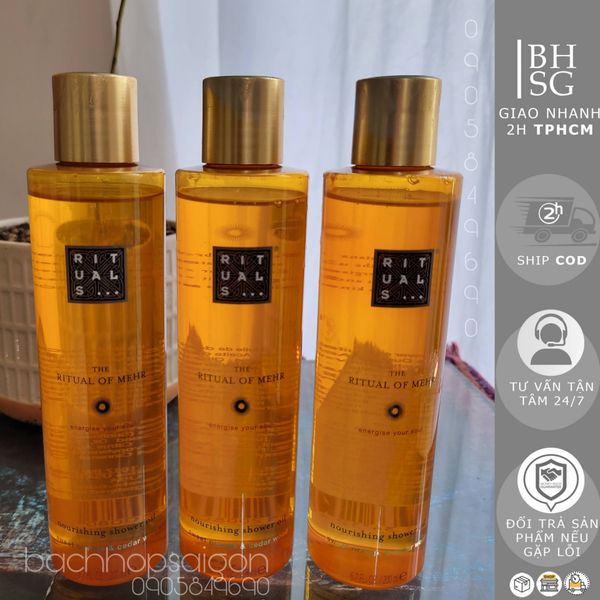 Dầu tắm cao cấp dưỡng ẩm The Rituals of Mehr shower oil - doucheolie 200ml