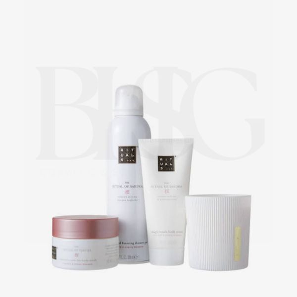 Gift set - bộ quà tặng cao cấp tắm dưỡng thể và Nến thơm The rituals of sakura