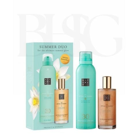 Gift set -  bộ đôi chống nắng và dầu dưỡng tinh chất ánh kim lotus & white tea soul shimmer body oil