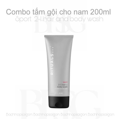 Dầu gội và sữa tắm  2in1 cho nam Rituals 2in1 Hair & Body Wash gel douche 70ml