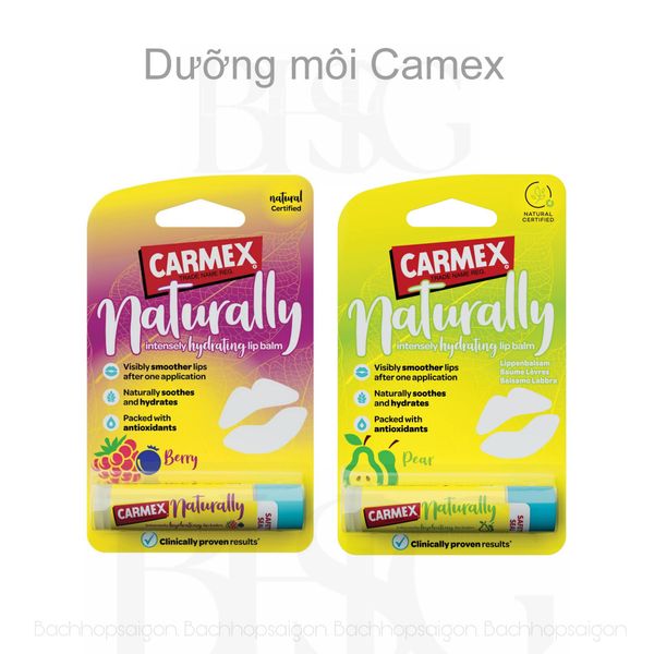 son dưỡng môi Carmex Lip Balm Naturally Hydrating 3 mùi chủ đạo