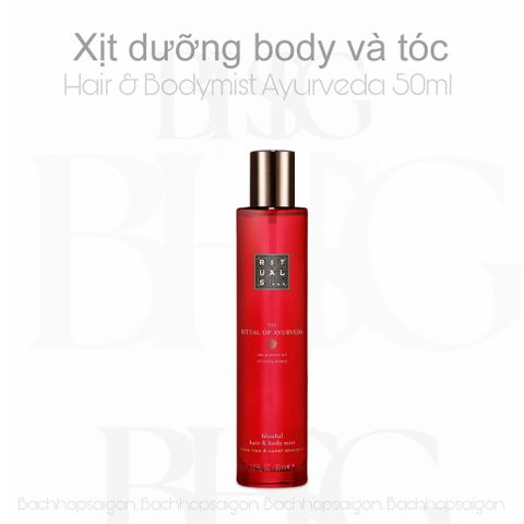 Xịt thơm tóc & cơ thể The Rituals hair and body mist Ayurveda 50ml