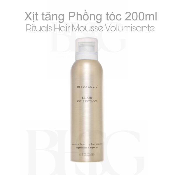 Xịt tăng phồng làm bồng bềnh cho tóc The Rituals Hair mousse volumisante 200ml