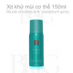 Xịt chống mồ hôi The Rituals of Karma Anti perspirant Spray 24h (150ml)