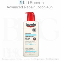 Kem dưỡng body dưỡng ẩm cho da khô, nứt, vẩy Nến Eucerin Advanced Repair Body Lotion 48h 500ml (USA)