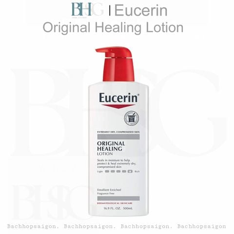 Kem dưỡng body chuyên sâu dành cho da khô Eucerin original healing lotion 500ml