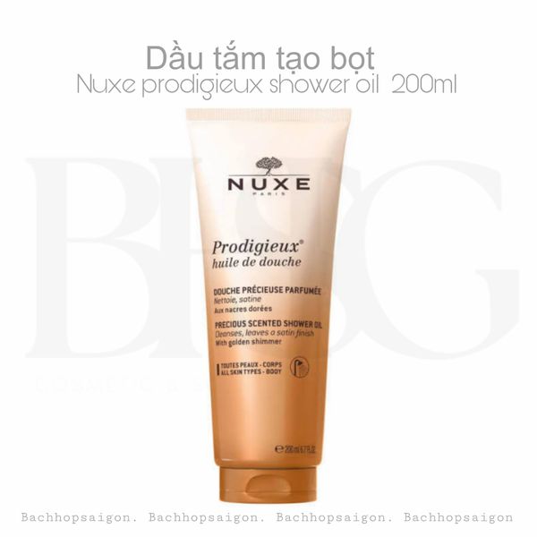 Dầu tắm tạo bọt hương nước hoa Nuxe Scented shower oil 200ml