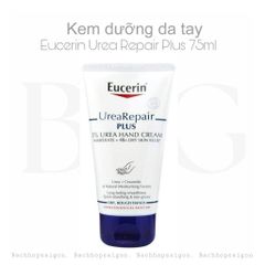 Kem dưỡng da tay Eucerin UreaRepair PLUS 5% Urea hand cream không gây nhờn rít 75ml