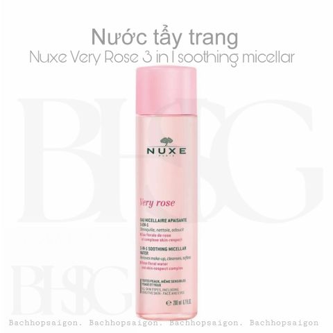 Nước tẩy trang hoa hồng Nuxe Very Rose 3 in 1 Soothing Micellar apaisante Water 50ml