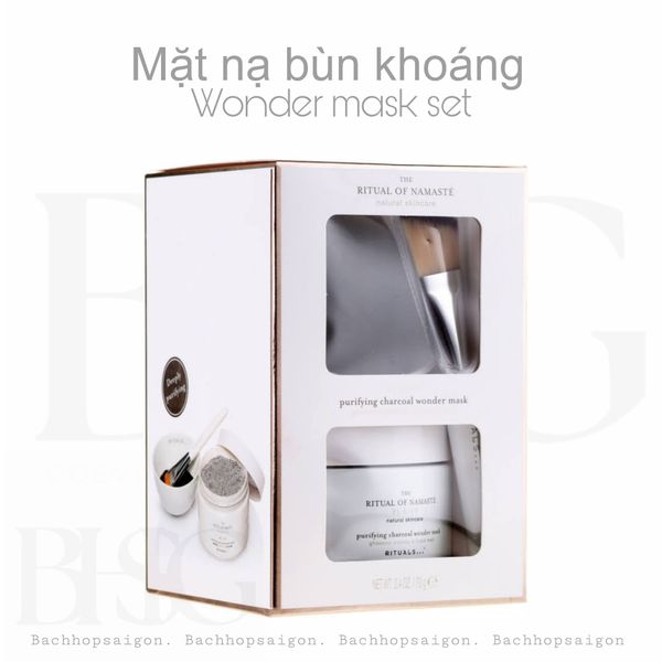 Rituals Mặt nạ than thanh lọc da và tẩy tế bao chết da Mặt Rituals of Namaste Charcoal Wonder Mask