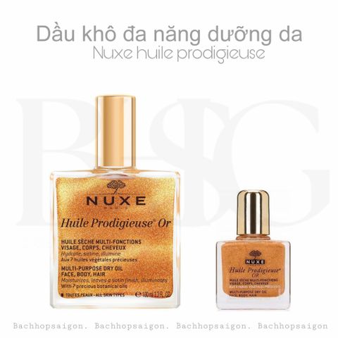 Dầu khô nhũ Nuxe huile prodigieuse OR shimmer dry oil 10ml