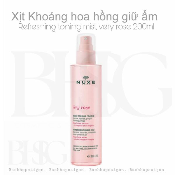 Xịt dưỡng ẩm chiếc xuất hoa hồng Nuxe Very Rose Refreshing Toning Mist 200ml