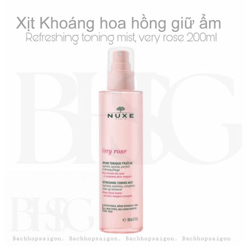 Xịt dưỡng ẩm chiếc xuất hoa hồng Nuxe Very Rose Refreshing Toning Mist 200ml