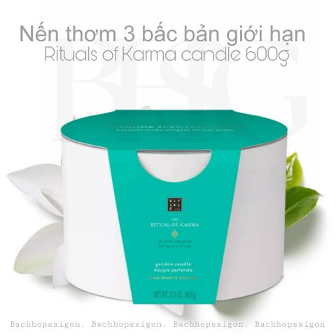 Nến thơm Rituals of Karma Scented Garden Candle dòng classic 600g