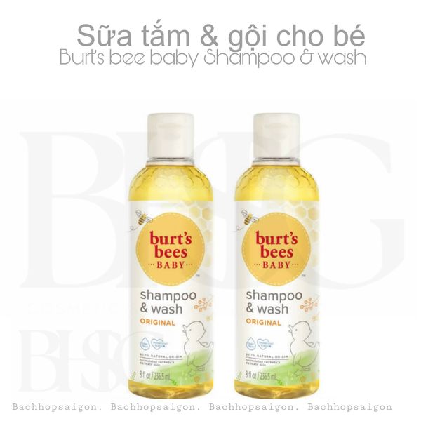 Sữa tắm gội cho bé Burt’s Bees Baby Shampoo & wash Original