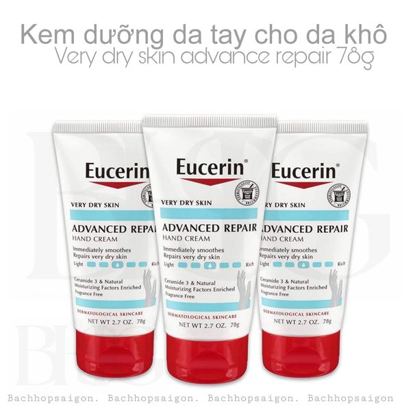 Kem dưỡng da tay  cho da khô Eucerin, Advanced Repair Hand Creme 70ml