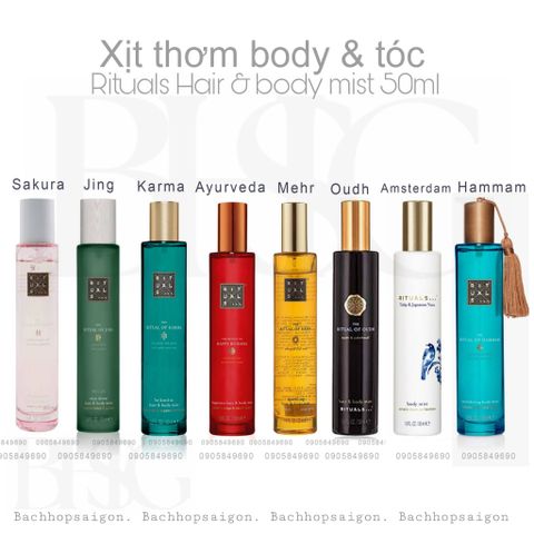 Xịt thơm tóc & cơ thể The Rituals hair and body mist Mehr