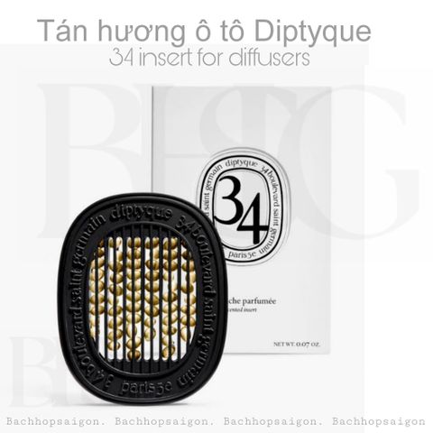 Kẹp thơm xe Diptyque Car Diffuser And Insert 34 Boulevard Saint Germain 2.1g
