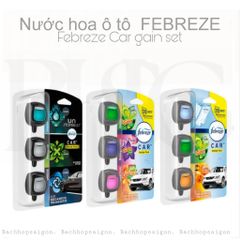 Tinh dầu Thơm xe Febreze Car Gain Scent 3x2ml hương truyền thống