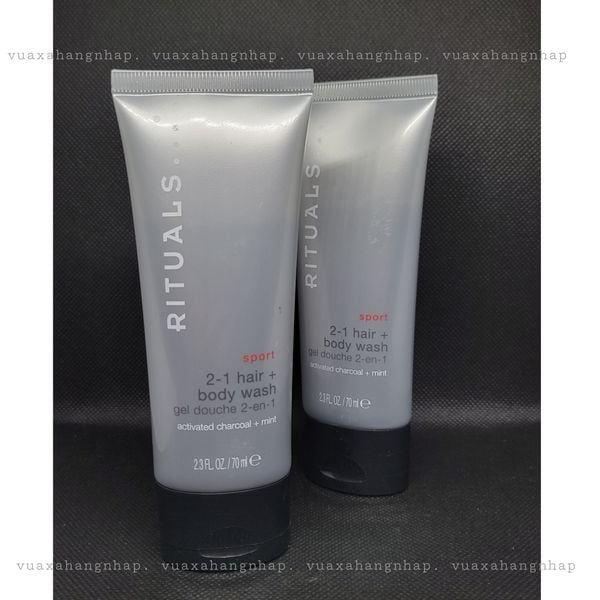 Dầu gội và sữa tắm  2in1 cho nam Rituals 2in1 Hair & Body Wash gel douche 70ml