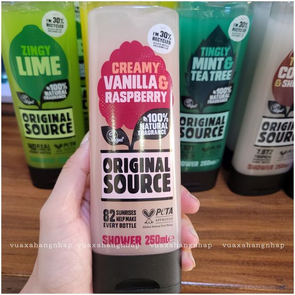 Sữa Tắm Original Source Vanilla & Raspberry Body wash hương vani và mâm xôi 250ml