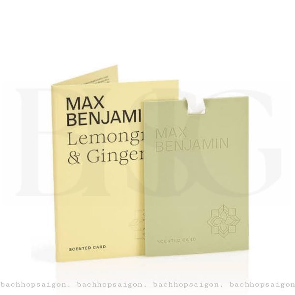 Thẻ thơm phòng treo tủ Max Benjamin Lemongrass & Ginger Scent Card