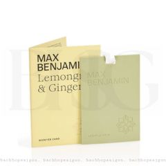 Thẻ thơm phòng treo tủ Max Benjamin Lemongrass & Ginger Scent Card