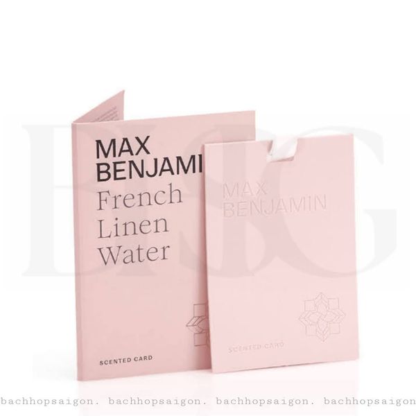Thẻ thơm phòng treo tủ Max Benjamin French Linen Water Scent Card