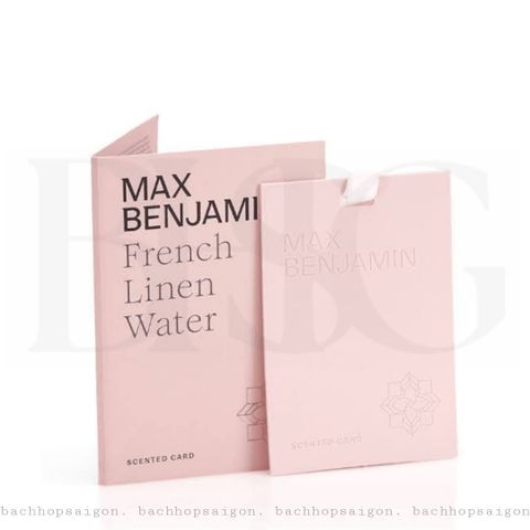 Thẻ thơm phòng treo tủ Max Benjamin French Linen Water Scent Card