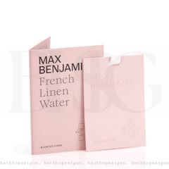 Thẻ thơm phòng treo tủ Max Benjamin French Linen Water Scent Card
